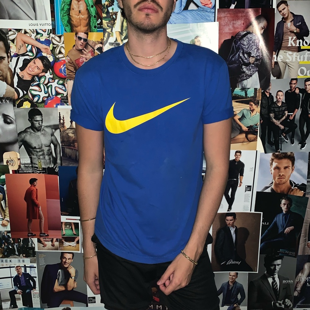 Blue Yellow Nike T shirt!!